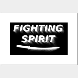 Fighting Spirit White Posters and Art